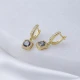 Square Mystic Topaz CZ Dangle Sterling Silver Earrings Square Mystic Topaz CZ Dangle Sterling Silver Earrings