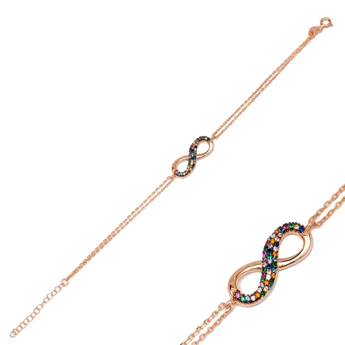Mix Infinity 925 Sterling Silver Bracelet