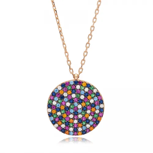 Mix Round Shape 925 Sterling Silver Necklace Mix Round Shape 925 Sterling Silver Necklace