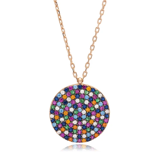 Mix Round Shape 925 Sterling Silver Necklace Mix Round Shape 925 Sterling Silver Necklace