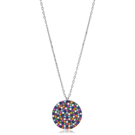 Mix Round Shape 925 Sterling Silver Necklace Mix Round Shape 925 Sterling Silver Necklace