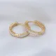 Ø21mm Trendy Baguette Handcrafted Cubic Zircon Stone Hoop Earrings Turkish Wholesale 925 Silver Jewelry