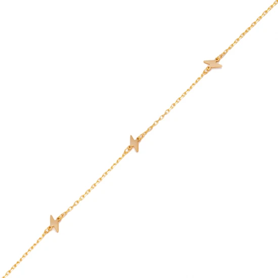 Lightning Bolt Plain 925 Sterling Silver Bracelet | 925 Sterling Silver Wholesale | Sade Silver Lightning Bolt Plain 925 Sterling Silver Bracelet - Sade 925 Silver Jewelry