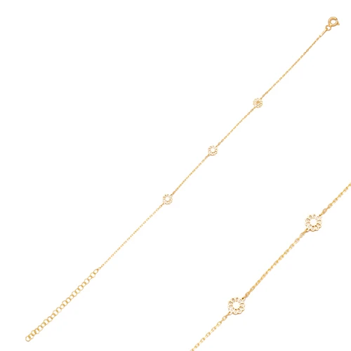 Flower Plain 925 Sterling Silver Bracelet