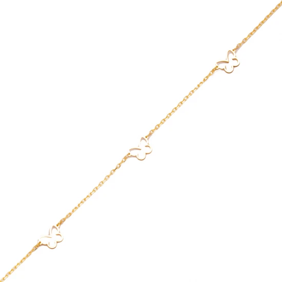 Hollow Butterfly Plain 925 Sterling Silver Bracelet