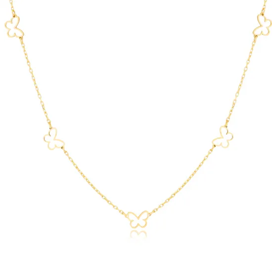 Hollow Butterfly Plain 925 Sterling Silver Necklace Hollow Butterfly Plain 925 Sterling Silver Necklace