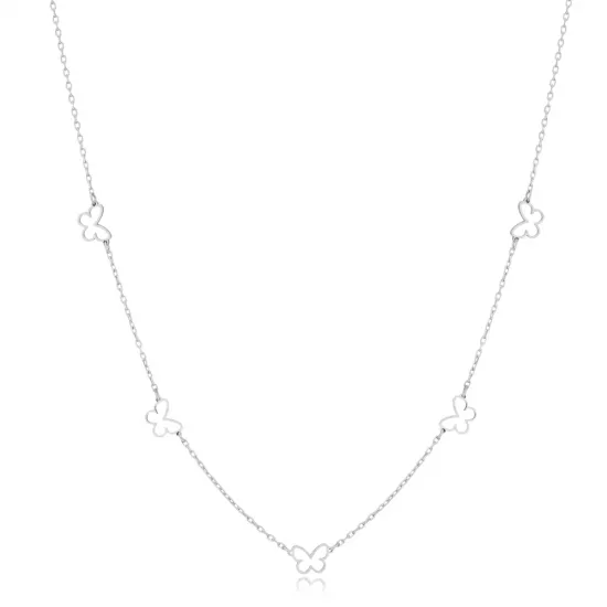 Hollow Butterfly Plain 925 Sterling Silver Necklace Hollow Butterfly Plain 925 Sterling Silver Necklace