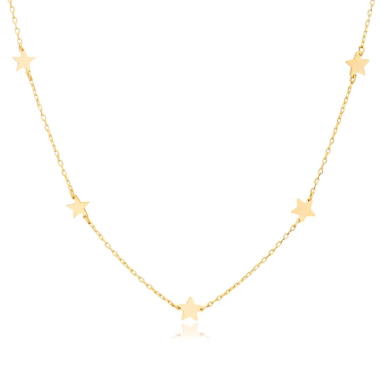 Minimalist Star Shape Plain Sterling Silver Necklace Minimalist Star Shape Plain Sterling Silver Necklace