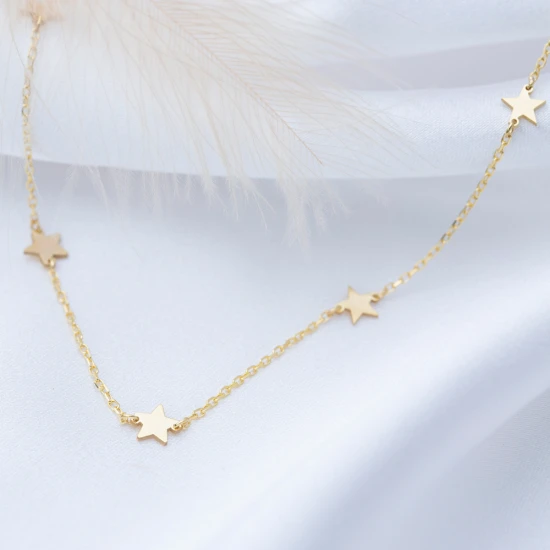 Minimalist Star Shape Plain Sterling Silver Necklace Minimalist Star Shape Plain Sterling Silver Necklace