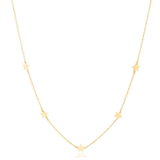Minimalist Star Shape Plain Sterling Silver Necklace Minimalist Star Shape Plain Sterling Silver Necklace