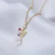 Cute Flower Design Charm Necklace Jewelry Handmade Wholesale 925 Sterling Silver Pendant