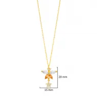 Citrine CZ Stone Summer Charm Pendant Wholesale with Star 925 Sterling Silver Jewelry Handmade Necklace