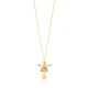Citrine CZ Summer With Star Sterling Silver Necklace