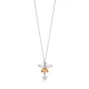 Citrine CZ Summer With Star Sterling Silver Necklace