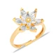 Clear CZ Cluster Adjustable Flower Sterling Silver Ring Clear CZ Cluster Adjustable Flower Sterling Silver Ring