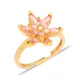 Pink CZ Flower Cluster Adjustable Sterling Silver Ring Pink CZ Flower Cluster Adjustable Sterling Silver Ring