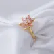Pink CZ Flower Cluster Adjustable Sterling Silver Ring Pink CZ Flower Cluster Adjustable Sterling Silver Ring