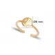 Plain Smile Cute Adjustable 925 Sterling Silver Ring