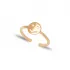 Plain Smile Cute Adjustable 925 Sterling Silver Ring