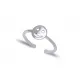 Plain Smile Cute Adjustable 925 Sterling Silver Ring