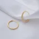 16mm Plain Dainty Everyday 925 Sterling Silver Earrings 16mm Plain Dainty Everyday 925 Sterling Silver Earrings