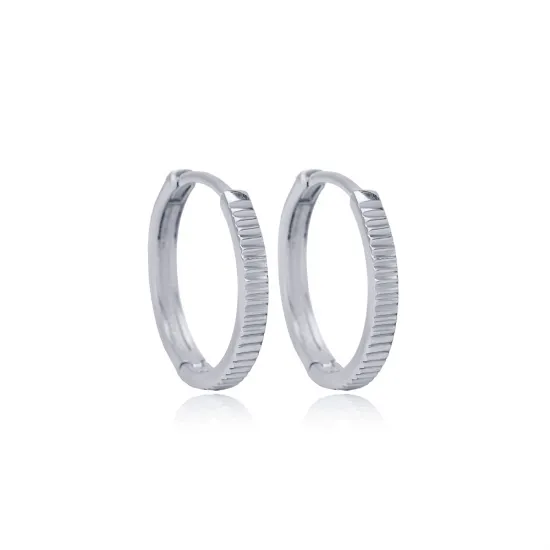 16mm Plain Dainty Everyday 925 Sterling Silver Earrings 16mm Plain Dainty Everyday 925 Sterling Silver Earrings