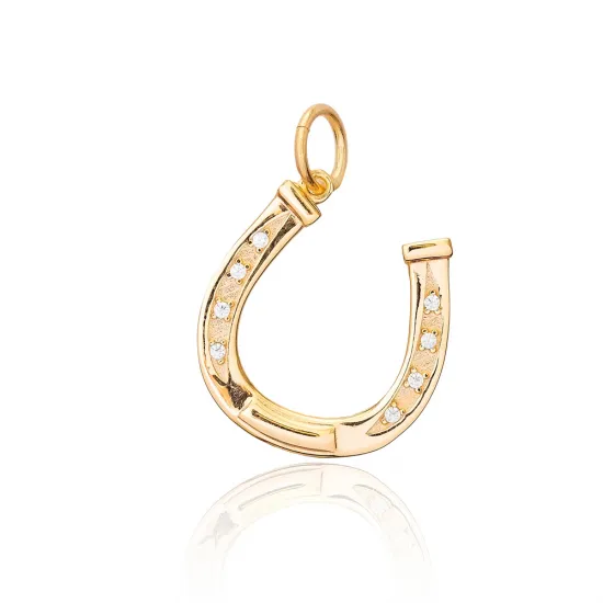 Horseshoe Good Luck Symbol 925 Sterling Silver Pendant