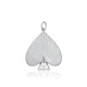 Queen Of Spades Symbol 925 Sterling Silver Pendant - Sade 925 Silver Jewelry