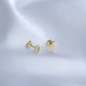 Virgo Zodiac Tiny 925 Sterling Silver Earrings | 925 Sterling Silver Wholesale | Sade Silver Virgo Zodiac Tiny 925 Sterling Silver Earrings - Sade 925 Silver Jewelry
