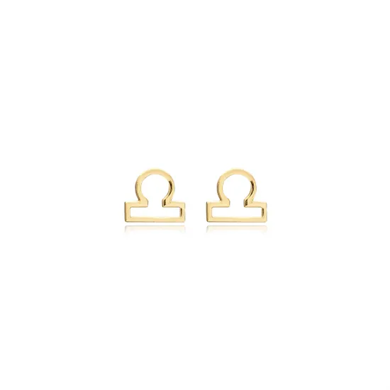 Libra Zodiac Tiny 925 Silver Stud Earrings Libra Zodiac Tiny 925 Silver Stud Earrings