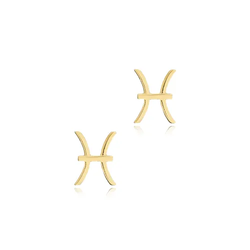 Zodiac Symbol Tiny 925 Sterling Silver Earrings