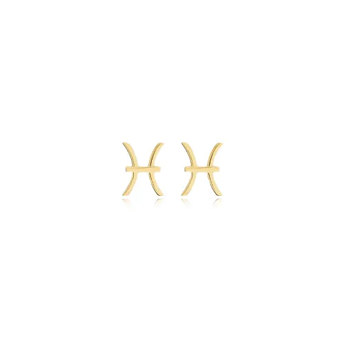 Zodiac Symbol Tiny 925 Sterling Silver Earrings