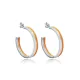 Orange Color Enamel Clear CZ Stone Hoop Earrings Turkish Handcrafted 925 Silver Sterling Jewelry Orange Color Enamel Clear CZ Stone Hoop Earrings Turkish Handcrafted 925 Silver Sterling Jewelry