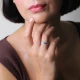 Dark Blue Color Enamel White CZ Band 925 Silver Ring