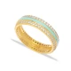 Light Blue Color Enamel White CZ Band 925 Silver Ring Light Blue Color Enamel White CZ Band 925 Silver Ring