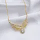 Drop Shape CZ Stone Angel Wing Design Charm Necklace 925 Silver Turkish Wholesale Jewelry Drop Shape CZ Stone Angel Wing Design Charm Necklace 925 Silver Turkish Wholesale Jewelry