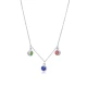 Mix Colorful Shaker Ball 925 Sterling Silver Necklace | 925 Sterling Silver Wholesale | Sade Silver Mix Colorful Shaker Ball 925 Sterling Silver Necklace - Sade 925 Silver Jewelry