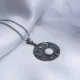 Eye of Universe Opal Oxidized Wholesale 925 Silver Necklace Eye of Universe Opal Oxidized Wholesale 925 Silver Necklace