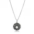 Eye of Universe Opal Oxidized Wholesale 925 Silver Necklace