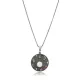 Eye of Universe Opal Oxidized Wholesale 925 Silver Necklace Eye of Universe Opal Oxidized Wholesale 925 Silver Necklace