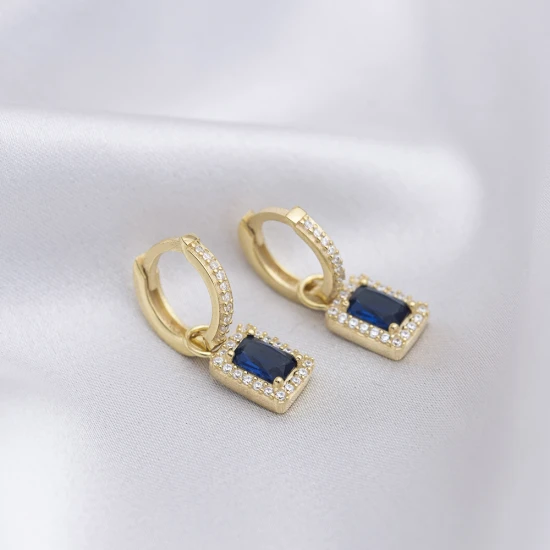 12mm Rectangle Shape 925 Sterling Silver Earrings 12mm Rectangle Shape 925 Sterling Silver Earrings