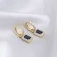 12mm Rectangle Shape 925 Sterling Silver Earrings 12mm Rectangle Shape 925 Sterling Silver Earrings