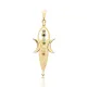 Mother Earth Body Chakras Mix CZ 925 Silver Pendant