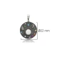 Oxidized Galaxy Stars Opal Medallion 925 Silver Pendant Oxidized Galaxy Stars Opal Medallion 925 Silver Pendant