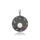 Oxidized Galaxy Stars Opal Medallion 925 Silver Pendant Oxidized Galaxy Stars Opal Medallion 925 Silver Pendant