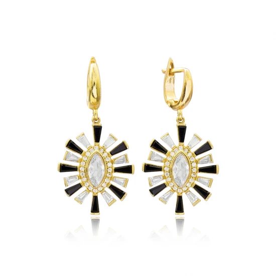 All Clear No Black Ink 925 Sterling Silver Earrings