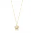 Clear CZ 13mm Flower 925 Sterling Silver Necklace