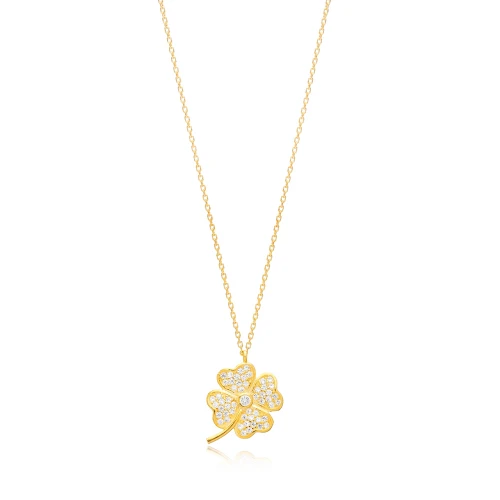 Turkish Clover CZ 925 Sterling Silver Necklace