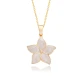 Enamel Star Flower 925 Sterling Silver Necklace - Sade 925 Silver Jewelry