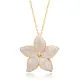 Ø27 mm Star Flower Charm Mother of Pearl Enamel Charm Necklace Turkish Handmade Wholesale 925 Sterling Silver